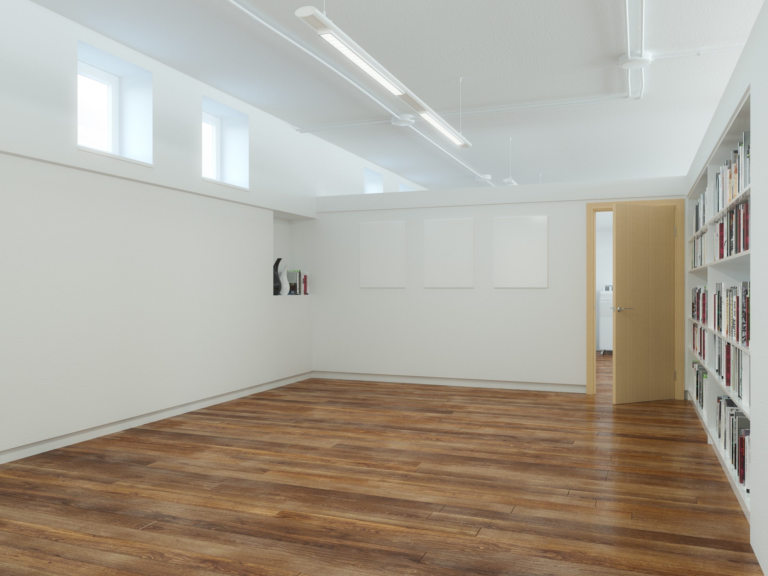 20522656 – empty office studio room  white walls